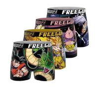 Freegun - Calzoncillos para Hombre, diseño de dragón de Bola Z, Goku, Vegeta y Picolo (Juego de 4), Verde 15, M