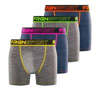 Freegun Fg/Dyn/1/Bm/Pk4 Ropa Interior de Hombres, Negro/Gris/Amarillo/Naranja/Verde/Rosa, XL (Pack de 4)