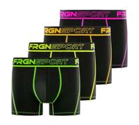 FREEGUN - Calzoncillos para hombre, ultrasuaves, elásticos y transpirables (juego de 4), Negro/Amarillo/Naranja/Rosa Verde, L