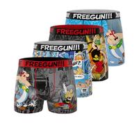 FREEGUN - Calzoncillos para niño (4 unidades), gris/negro/azul/rojo, 8-10 años