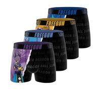 Freegun - Calzoncillos para niños, diseño de dragón con Bola de dragón Super, Calzoncillos para niños, Vegeta, Sangoku, sujeción Antideslizante y Agradable (Juego de 4), Negro/Púrpura/Naranja/Azul