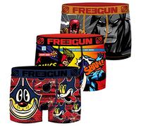FREEGUN Comic - Calzoncillos tipo bóxer para chico, 3 unidades, estampado multicolor, tallas S, M, L, XL y XXL, Motivmix 1, 10-12 Años