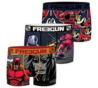 FREEGUN Comic - Calzoncillos tipo bóxer para chico, 3 unidades, estampado multicolor, tallas S, M, L, XL y XXL, Diseño 3, 10-12 Años