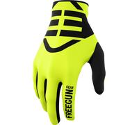 Freegun Devo Skin Guantes de Motocross, negro-amarillo, tamaño M L para Hombres