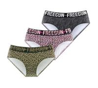 Freegun Fgm/4/Bm/Pk3 Ropa Interior de Hombres, Beige/Marrón/Negro/Gris/Fushia, 8-10 Años (Pack de 3) para Niñas
