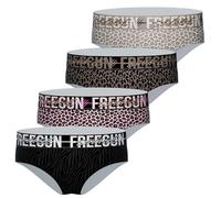 FREEGUN - Juego de 4 boxers de microfibra para mujer, Miss Savage 81, M