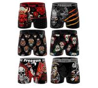 FREEGUN - Juego de 6 boxers de microfibra para hombre, Skull A98, S