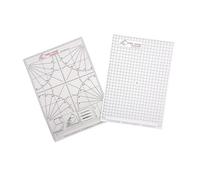 Freehand Designer - 1 x A4 Hoja de cuadrícula, 1 x A4 A4 Hoja del transportador - Dibuja líneas rectas completamente a mano alzada.