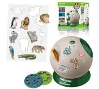 Freek Vonk x Bresser Proyector infantil con 24 diseños de aventura y pegatinas de animales, ángulo de proyección ajustable libre, a partir de 6 años