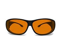 FREEMASCOT Gafas de protección láser profesionales OD 6+ 190-490 nm púrpura/azul para 405, 445, 450, 473 nm Negro (Frame Style 4)