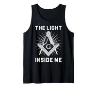 Freemason Light Inside Me Square Brújula Diseño Masonería Camiseta sin Mangas
