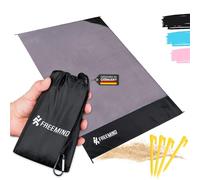 freemind manta de picnic para exteriores, XL, ultraligera, fina, 140 x 200 cm, impermeable, compacta, sin arena, mini manta de bolsillo para camping, incluye bolsa de transporte, 4 piquetas, mosquetón