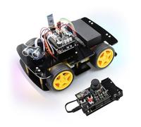 Freenove 4WD Car Kit with Remote (Compatible with Arduino IDE), Line Tracking, Obstacle Avoidance, Ultrasonic Sensor, Wireless Control Motor Servo