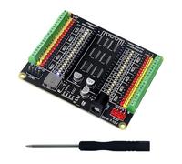 Freenove Breakout Board for ESP32 / ESP32-S3 WROVER WROOM, Terminal Block Shield HAT with Pin Header, 5V 3.3V Power Outputs, GPIO Status LED