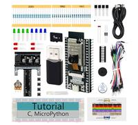 Freenove ESP32 Kit Dev CAM Board Basic Starter Kit, Microcontrollore Dual-Core 32-bit 240 MHz, Camera a Bordo WiFi+BT, Tutorial Dettagliato di 400 Pagine, Codice Python C, 58 Progetti, 141 Articoli