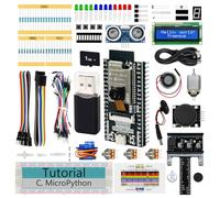 Freenove ESP32 Kit Dev CAM Board Super Starter Kit, Microcontrolador de 32 Bits de 240 MHz de Doble Núcleo, Cámara a Bordo WiFi+BT, Tutorial de 522 Páginas, Código Python C, 78 Proyectos 173 Artículos