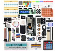 Freenove ESP32 Kit Dev CAM Board Ultimate Starter Kit, Microcontrolador de 32 bits de 240 MHz de Doble Núcleo, Cámara WiFi+BT, 795 Páginas Tutorial, Código Java Python C, 122 Proyectos, 240 Artículos