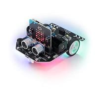 Freenove Micro:Rover Kit for BBC Micro bit (V2 Included), Obstacle Avoidance, Light-tracing, Line-Tracking, Remote Control, Playing Melody, Colorful Lights, Example Projects, Blocks and Python Code