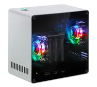 Freenove Mini Case for Raspberry Pi 5 (Not Included), Dual M.2 NVMe SSD Slots, PWM ARGB Fans Light Sync, CPU Tower Cooler, Power Button with Indicator Light, Setup Software