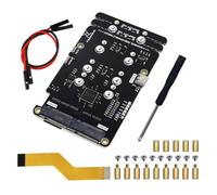 Freenove Quad M.2 NVMe SSD Hat for Raspberry Pi 5, M.2 Adapter AI Hat 4 Slots NAS Raid Kit, Solid State Drive Size 2230 2242 2260 2280, PCIe 2.0 MAX Speed 500 MB/s, Detailed Tutorial