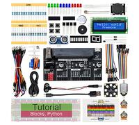 Freenove Super Starter Kit for BBC Micro:bit (Not Included, Works with V1 & V2), 266-Page Detailed Tutorial, 191 Items, 38 Projects, Blocks and Python Code