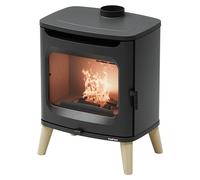 FreePoint Estufa de leña Flos Wood (7 kW, Volumen de calefacción: 196 m³, Negro)