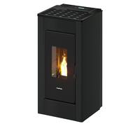 FreePoint Estufa de pellets SHARP Airtight (2,5 kW - 7,7 kW, Volumen de calefacción: 55 m³ - 168 m³, Color del revestimiento: Negro)
