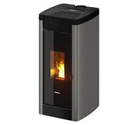 FreePoint Estufa de pellets Steel Wifi canalizable (8,5 kW, Volumen de calefacción: 70 m³ - 238 m³, Titanium)