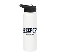Freeport Florida Vintage Stainless Steel Insulated Water Bottle