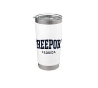 Freeport Florida Vintage Vaso térmico de acero inoxidable de doble pared