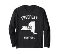 Freeport New York NY 516 Estilo Atlético Vintage Manga Larga