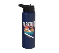 Freerunning Parkour Retro Stainless Steel Insulated Water Bottle