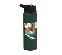 Freerunning Parkour Retro Stainless Steel Insulated Water Bottle