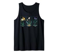 Freesia Dandelion Thistle Ilustración Botánica Floral Camiseta sin Mangas