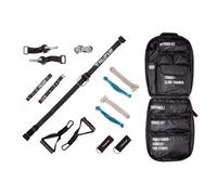 FREESIXD Juego de Entrenador de Suspensión y Resistencia - para el Hogar y para Viajar. Incluye un Sling Trainer, Bandas de Resistencia, Anclajes para Puertas, una Barra de Fitness y una Bolsa.