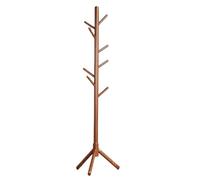Freestanding Coat Rack | Wooden Coat Rack | Hall Tree Rack | Jacket Hanger Stand | Hat Hook Stand | Heavy Duty Organizer | Wooden Hall Tree | Clothes Hook Stands for Hats, Bags, Purses