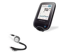 FreeStyle - Cable lector libre, BoxWave® [AllCharge miniSync] retráctil y portátil USB para lector libre FreeStyle - Negro azabache