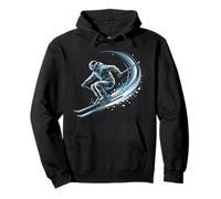 Freestyle Esquí Esquiador Acción Deportes de Invierno Arte Sudadera con Capucha