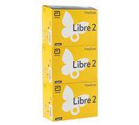 FreeStyle Libre 2 sensor de glucosa, sistema flash de autovigilancia, juego de 3
