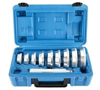 FreeTec 10 Piezas Herramientas de Aluminio para rodamientos de Eje y Sellado Profesional Herramienta de Rodamiento de Rueda Arrancador Extractor Set Herramientas de Eliminación de Cubos de Rueda