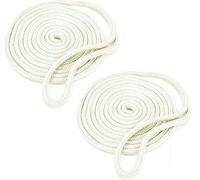 FreeTec 2 piezas de cuerda para barco de nailon con ojo, 12 mm de diámetro, 4,5 m de largo, color blanco