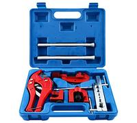 FreeTec 3 en 1 Abocardador Aire Acondicionado, 6-14 mm Abocardador Tubos de Freno, 6-12 mm Dobladoras de Tubo de Resorte, 3-42 mm Cortador de Tubos Cortatubos Cobre Aluminio PVC, 9 Piezas