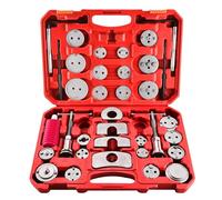FreeTec 35 Piezas Kit de Herramientas para Pinza de Freno de Disco, Herramienta Resistente para comprimir y retraer pistones de Pinza de Freno para el reemplazo de Pastillas de Freno