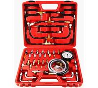 FreeTec 70 Piezas Conjunto de probador de presión de Combustible 0-10 Bar para Herramienta automotriz de Cuchilla de compresión de probador de presión de Combustible para automóvil/automóvil