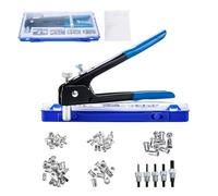 FreeTec 86pzs Remachadora de Tuercas, M3 M4 M5 M6 M7 M8 Remaches Roscados y Remachadora, Remachadora Rosca Tuerca Insercion de Aluminio, Tuercas Remachables para Metales Tuberías y Automóviles