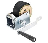 FreeTec - Cabrestante Manual con Cuerda de poliéster Negro, 6 m