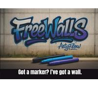 FreeWalls - A Graffiti Sketchbook: Walls, Trucks, and Urban Backdrops to Make Your Own: An open sketchbook on realistic city backdrops for creative, free-thinking minds.
