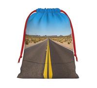 Freeway Highway Road in The Desert - Bolsa de regalo de terciopelo súper suave, bolsas de regalo multiusos para almacenamiento de dulces y comestibles