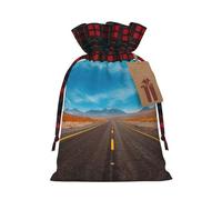 Freeway Highway Road In The Desert - Bolsas de regalo reutilizables para regalos de Navidad, cumpleaños, fiestas, festividades