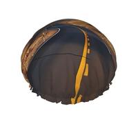 Freeway Highway Road In The Desert - Gorro de ducha reutilizable para mujer, gorro de ducha con elástico de doble capa para baño de cabello largo